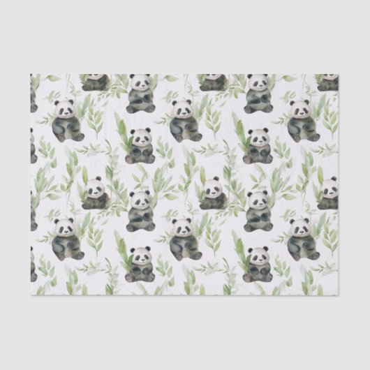 Bamboo Panda Tissue Paper Seidenpapier (Vorderseite)