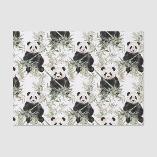 Bamboo Panda Tissue Paper Seidenpapier (Vorderseite)