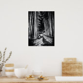 Bamboo Path at Night – Yin | Japanese Zen Wall Art Poster (Küche)