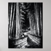 Bamboo Path at Night – Yin | Japanese Zen Wall Art Poster (Vorne)