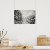 Bamboo Path in Snow – Yang | Japanese Zen Wall Art Poster (Küche)