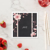 Bamboo Pink Sakura Cherry Blossom Brautparty Serviette (Beispiel)