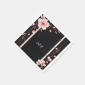 Bamboo Pink Sakura Cherry Blossom Brautparty Serviette (Ecke)