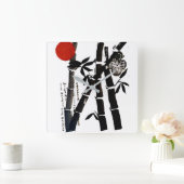 Bamboo Quadratische Wanduhr (Zuhause)