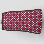 Bamboo Red Crosses Golf Headcover (Vorderseite)