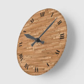 Bamboo Runde Wanduhr (Winkel)