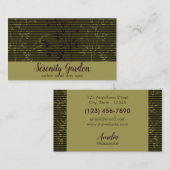 Bamboo Salon oder Wellness-Center Business Card Visitenkarte (Vorne/Hinten)