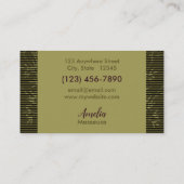 Bamboo Salon oder Wellness-Center Business Card Visitenkarte (Rückseite)