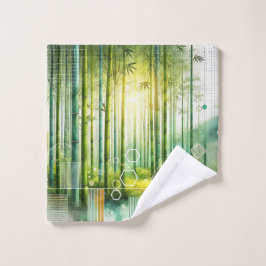 Bamboo Serenity Geometrisches Mustertuch Waschlappen