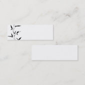 Bamboo Silhouette Background Template Blank Black Mini Visitenkarte (Vorne/Hinten)