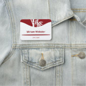 Bamboo Silhouette Life Coach Red & White Namensschild (Beispiel)