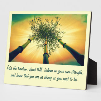 Bamboo Sky Wall Plaque mit Zitat Fotoplatte