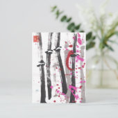 Bamboo Splash Postkarte (Stehend Vorderseite)