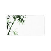 Bamboo Stalks l Oriental Zen Touch Blank Label Adressaufkleber (Vorne)