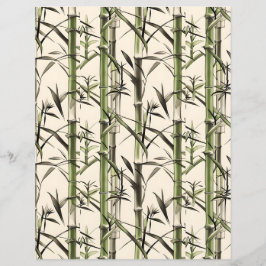 Bamboo Stalks und Blätter Scrapbook Paper
