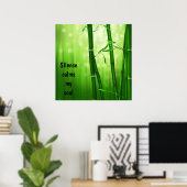 Bamboo - Stille beruhigt mein Soul Poster (Heimbüro)