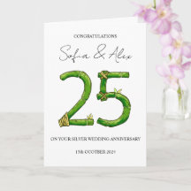 Bamboo Style 25. Hochzeitstag Gruß
