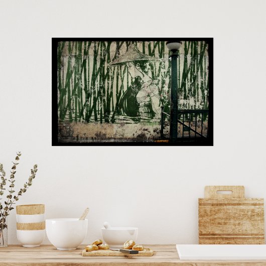 Bamboo Subway Geisha Poster (Küche)