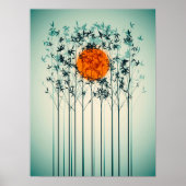 Bamboo Sunset Art Poster (Vorne)