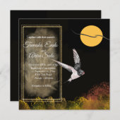 Bamboo & Swallow Wedding Einladung (Vorne/Hinten)