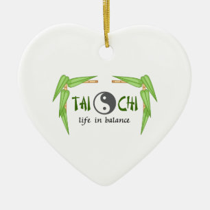 BAMBOO TAI CHI KERAMIKORNAMENT