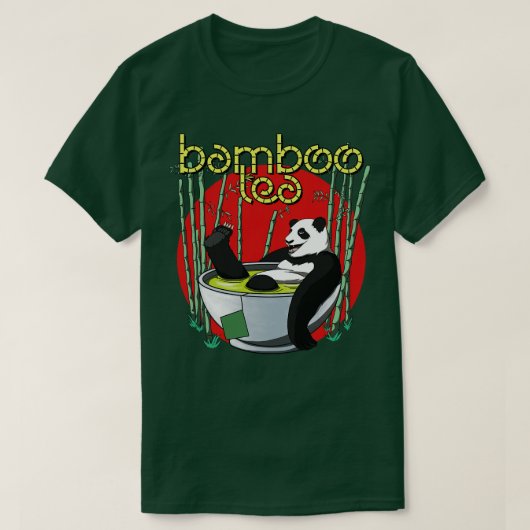 Bamboo Tea Drinker Panda T-Shirt (Design vorne)