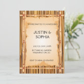 Bamboo Texture Einladung (Stehend Vorderseite)