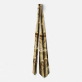 Bamboo Texture Pattern Sporty Men's Krawatte (Rückseite)