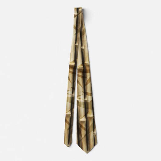 Bamboo Texture Pattern Sporty Men's Krawatte (Rückseite)