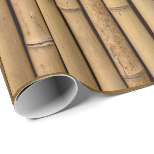 Bamboo Textured Wrapping Paper Geschenkpapier (Rolleneckpunkt)