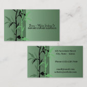 Bamboo Theme Import Export Business Card Visitenkarte (Vorne/Hinten)
