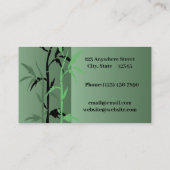 Bamboo Theme Import Export Business Card Visitenkarte (Rückseite)