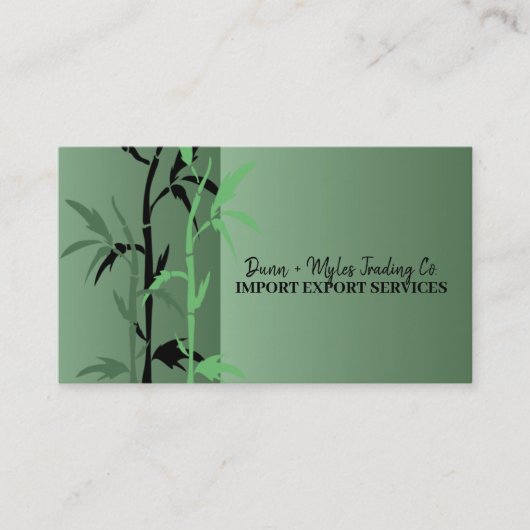 Bamboo Theme Import Export Business Card Visitenkarte (Vorderseite)