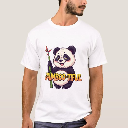 ''Bamboo-tiful'' lustiger und süßer Panda  T-Shirt (Vorderseite)