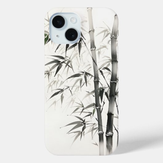 Bamboo-Tintenzeichnung Case-Mate iPhone Hülle (Rückseite)