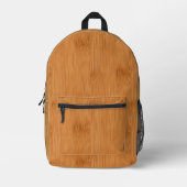 Bamboo Toast Holz Grain Look Bedruckter Rucksack (Vorderseite)