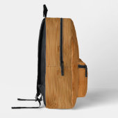 Bamboo Toast Holz Grain Look Bedruckter Rucksack (Links)