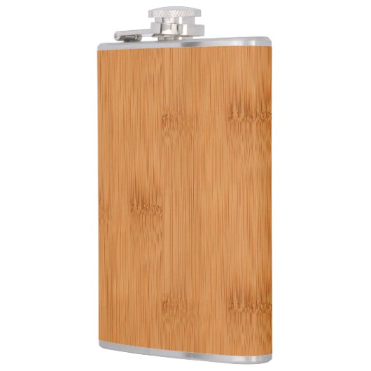 Bamboo Toast Holz Grain Look Flachmann (Links)