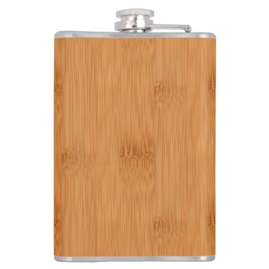 Bamboo Toast Holz Grain Look Flachmann (Rückseite)