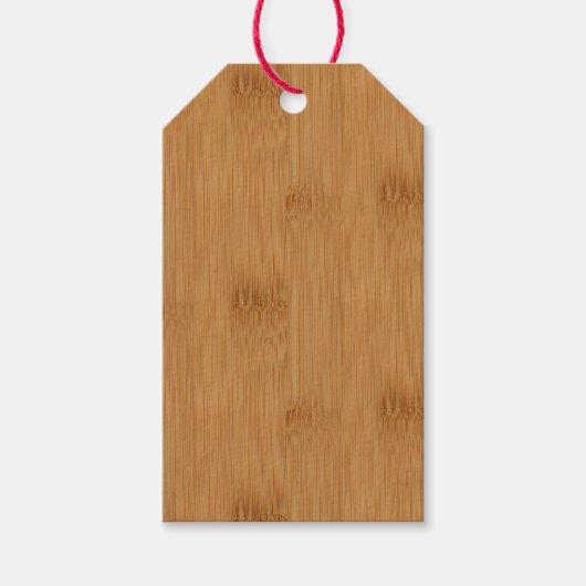 Bamboo Toast Holz Grain Look Geschenkanhänger (Vorderseite)