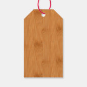 Bamboo Toast Holz Grain Look Geschenkanhänger (Rückseite)