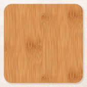 Bamboo Toast Holz Grain Look Rechteckiger Pappuntersetzer (Vorderseite)