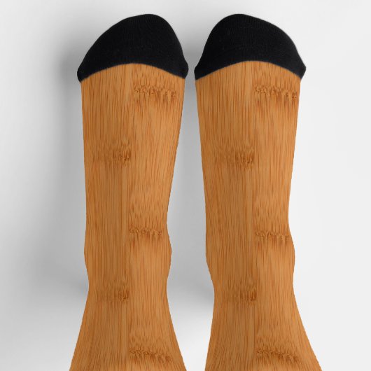 Bamboo Toast Holz Grain Look Socken (Oben)