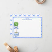 Bamboo Topiary Garden | Chinoiserie Mitteilungskarte (Vorderseite/Rückseite Beispiel)