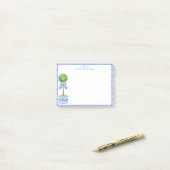 Bamboo Topiary Garden | Chinoiserie Post-it Klebezettel (Auf Schreibtisch)