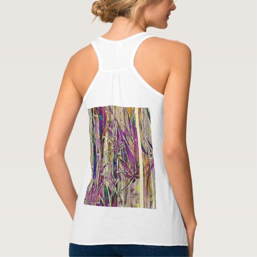 Bamboo Tree Digital Painting Original Art Tshirt (Rückseite)