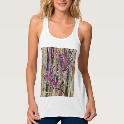 Bamboo Tree Digital Painting Original Art Tshirt (Vorderseite)