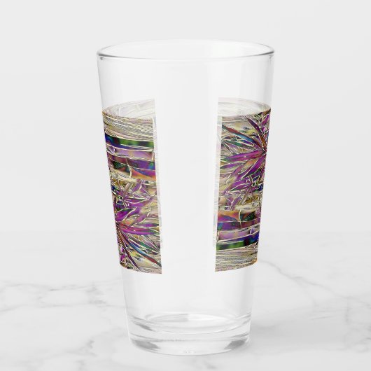 Bamboo Tree Digitales Gemälde Original Kunstglas Glas (Rechts)