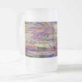 Bamboo Tree Digitales Gemälde Original Kunstglas Mattglas Bierglas (Vorderseite Links)