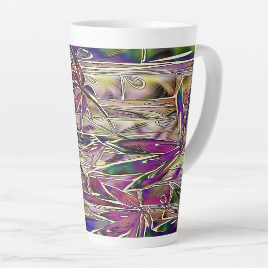 Bamboo Tree Digitales Gemälde Original Kunstglas Milchtasse (Rechte Ecke)